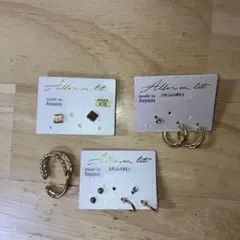 ピアス、イヤーカフの4セット ゴールド