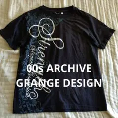 y2k グランジ 英字プリント お兄系 平成 Tシャツ ダークコア カットソー