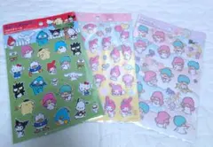 サンリオ　ペタペタシール　3点セット　ダイソー