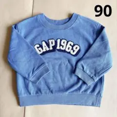 babyGAP トレーナー 水色 ロゴ 90cm