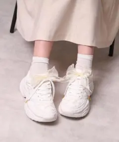 ESPERANZA フラワー刺繍ラメスニーカー