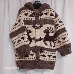 カウチンセーター、カナダ製、レディス