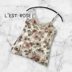 L'EST ROSE キャミソール 花柄 メッシュ Mサイズのサムネイル
