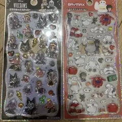 プチドロップステッカー　ディズニー　ヴィランズ　ベイマックス　正規品