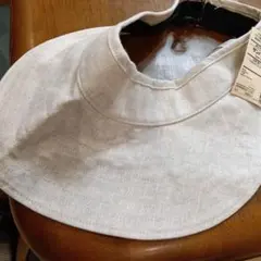 無印良品麻100%サンバイザー、新品。