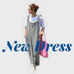 新品♡トレンド カジュアル グレー 体型カバー 着痩せ オールインワン 流行　g