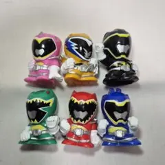 K*n様 恐竜戦隊 ジュウレンジャー ソフビ レトロ 指人形 5体セット