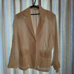 大きいサイズ　17号　ベージュ シングルボタン ジャケット