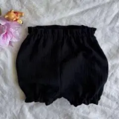 70サイズ　かぼちゃパンツ　タグ付き　ブラック　ハンドメイド