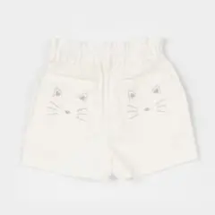 petit main ネコ刺しゅうショートパンツ 80 cm
