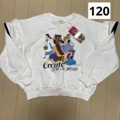 未使用 リトシー ディズニー プリンセス 120 裏起毛 トレーナー