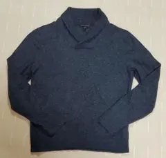 バナナリパブリック　チャコールグレー　ショールカラーニット　サイズS