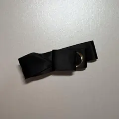 ブラックリボンヘアクリップ