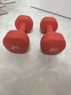 FIELDOOR ダンベル 5kg×2個 レッド(赤)のサムネイル