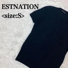 ESTNATION エストネーション 半袖ニット ブラック Sのサムネイル