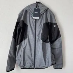 アシックス　ウインドフーディー　ダークグレー　M 新品タグ付きのサムネイル