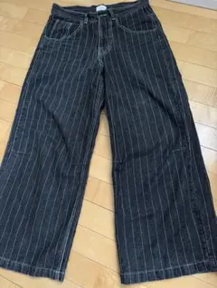 Bless U ストライプデニムパンツ 黒 M - メルカリ