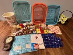 昭和レトロ セット レトロポップ 当時物 脱衣かご 雑貨 まとめ売り インテリア