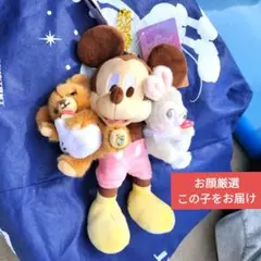 ユニベスティーズ イエック ラビット＆ミッキー＆モカ ぬいぐるみキーホルダー・キ