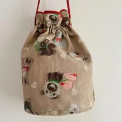 yukiemon 巾着バッグ　ぬいぬいのサムネイル