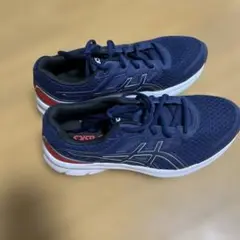 ASICS ネイビー/レッド ランニングシューズ 未使用