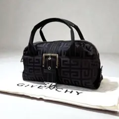 ジバンシー 4Gロゴ ベルト ハンドバッグ ミニボストン ブラウン ビンテージ