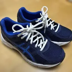 アシックス スニーカー ネイビー/ブルー 24.0cm