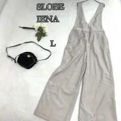 【スローブイエナ】ベージュ サロペット Lサイズ オールインワンa2881