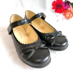 【美品】ELFINDOLL フォーマルシューズ 20cm 黒 ストラップ 入学式
