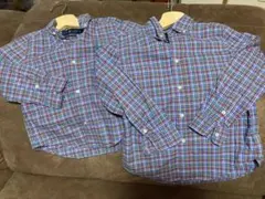 け*ん様 RALPH LAURENキッズ2枚セット　チェック柄 長袖シャツ　3/