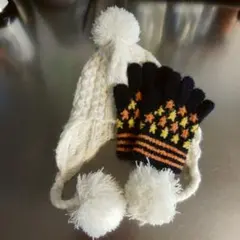 こども　帽子　手袋　セット