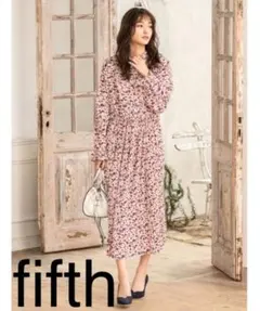 【美品】fifth 花柄プリーツワンピース
