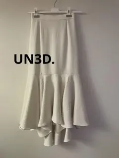 【美品】UN3D. タイトフレアスカート