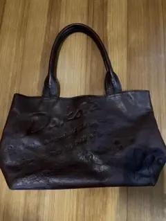 ダコタ　ダークブラウン レザー トートバッグ
