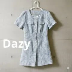 Dazy 水色 半袖 ミニワンピース M