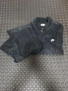 NIKE ナイキ コーデュロイ セットアップ ブラック 刺繍ロゴ メンズ