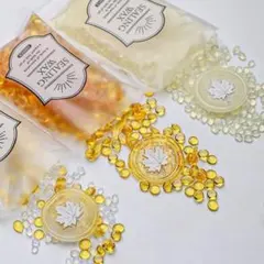 シーリングワック3袋セット　透明ワックスはちみつカラー　半透明シーリングワックス