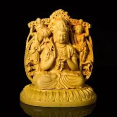木彫仏像 仏頭 観音菩薩 観音頭 木工細工 禅意 コレクション - メルカリ