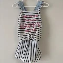 女の子用 ワンピース水着 ボーダー柄 150cm