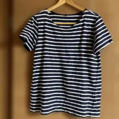 UNIQLO レディースボーダー半袖Tシャツ　XLサイズのサムネイル
