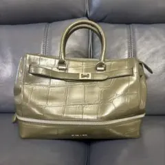 CHARLS&KEITH レザーハンドバッグ カーキ