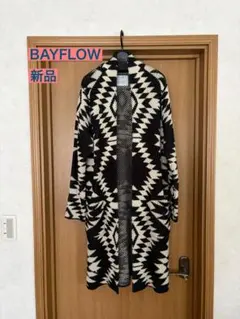 新品☆BAYFLOW柄ロングガウンコート