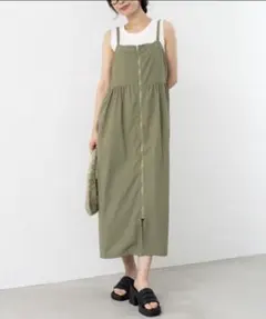 新品未使用　ANNA LUNA フロントジップ ナイロンキャミワンピース　Mのサムネイル