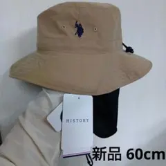 新品 ユーエスポロアッスン刺繍 ベージュバケットハット