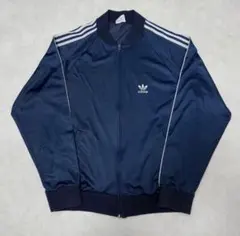 古着 80s アディダス ATP トラックジャケット ネイビー ホワイト 紺白⑳