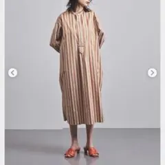 TICCAマルチストライプ リネン ロングシャツ　ワンピース TICCAマルチストライプ リネン ロングシャツ ワンピース - メルカリ