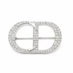 ディオール Dior ブローチ CD ホワイトクリスタル シルバー SV925のサムネイル