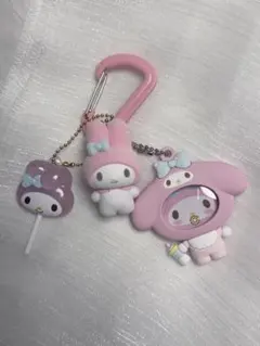 サンリオカラビナマスコットチャーム&キャンディチャーム&フォトバッジ付マスコット