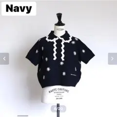 完売商品　Flower Polo gypsohila ジプソフィア　ネイビー gypsohila ジプソフィア Flower Polo ネイビー 未使用 - メルカリ