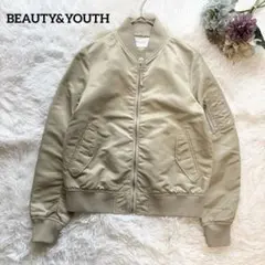 ビューティ＆ユース ナイロンツイルMA-1 ベージュ 袖ポケット